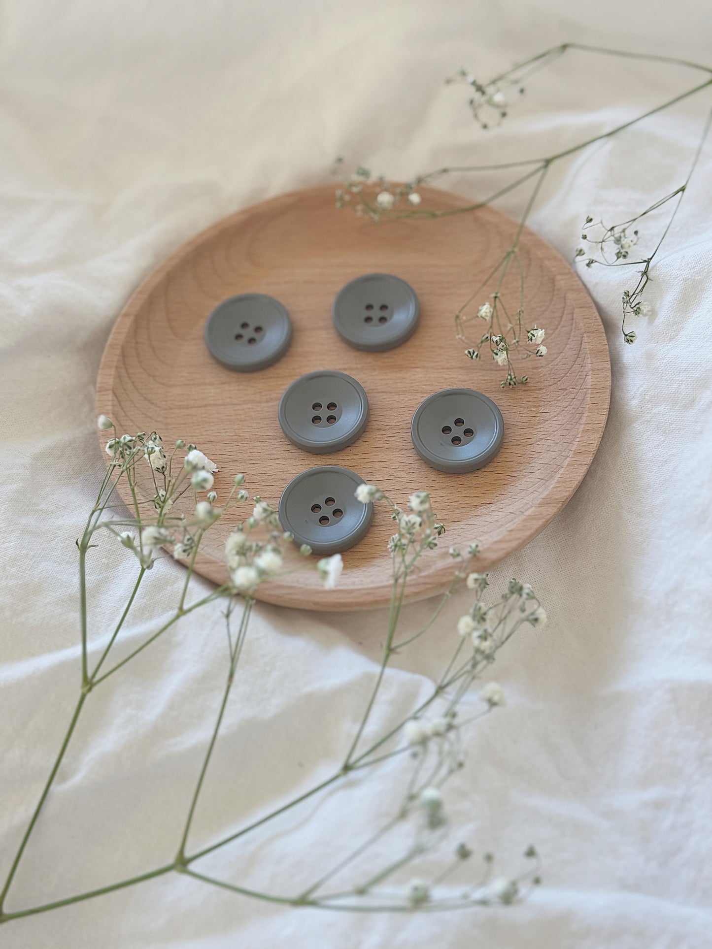 Knapper mellomgrå 20mm