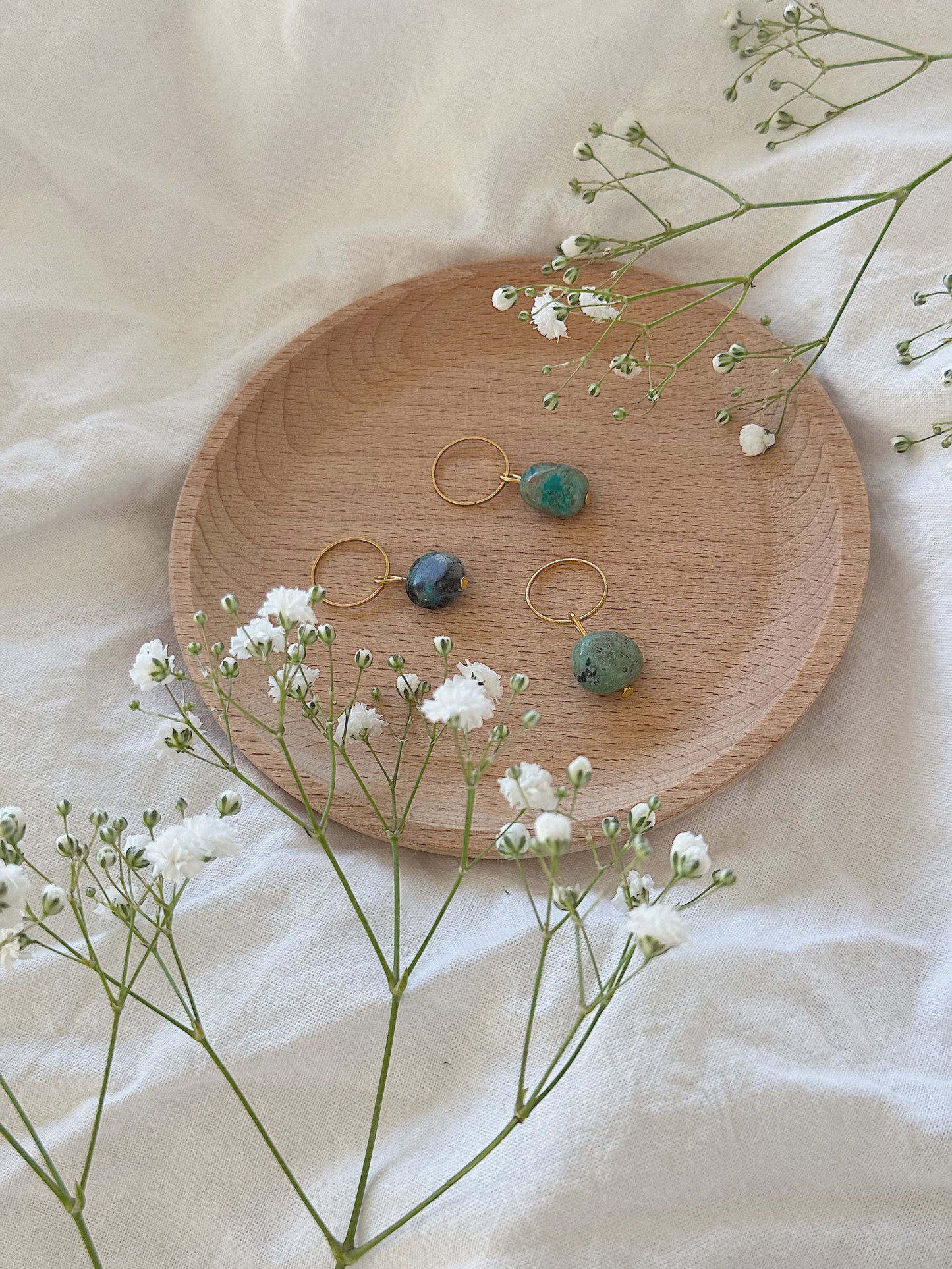 #89 Maskemarkør - Blå/Grønn steiner med større ring