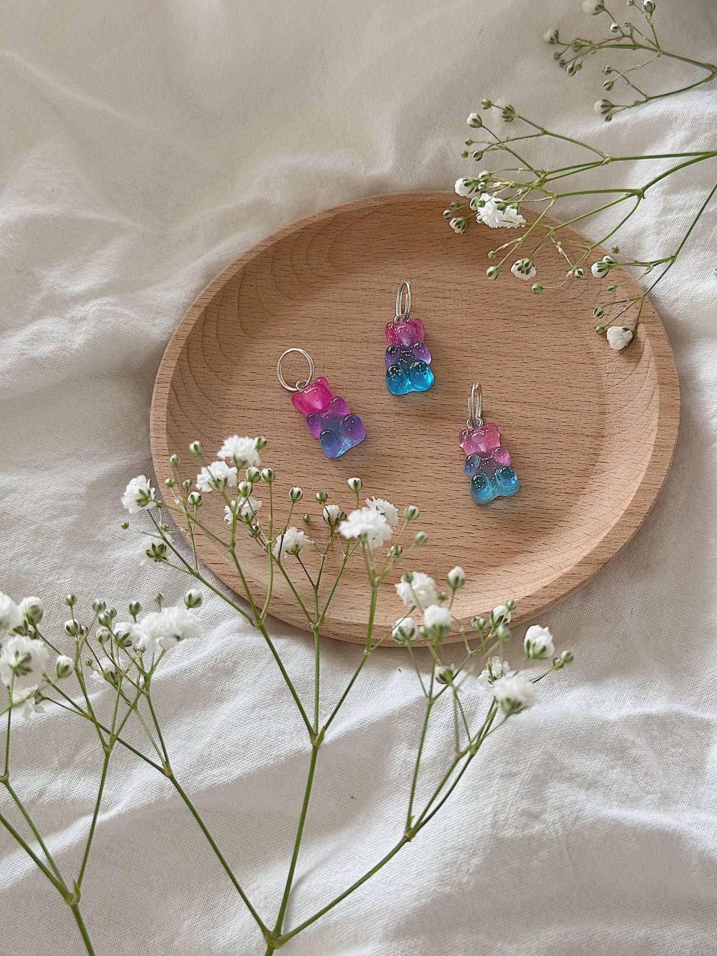 #141 Maskemarkør - Blårosa gummibjørn