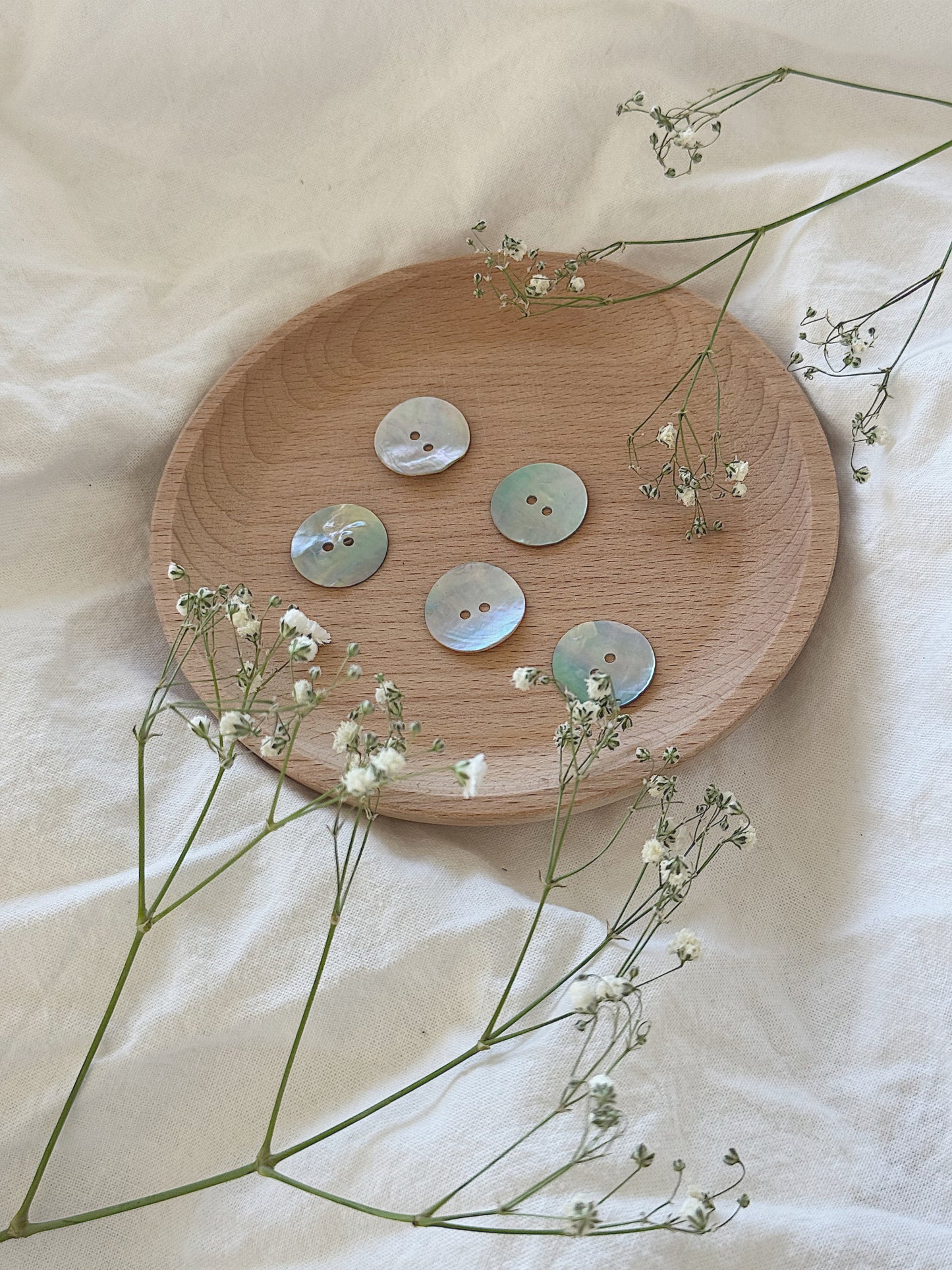 Knapper perlemor 18mm