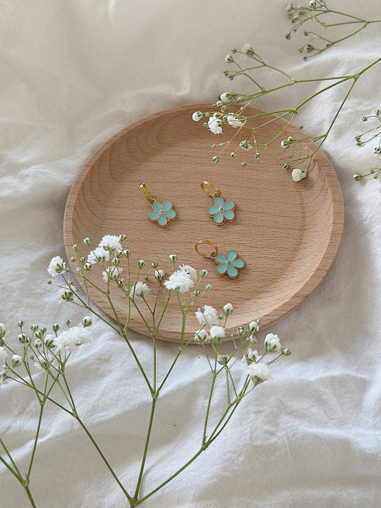 #76 Maskemarkører - Blå blomst