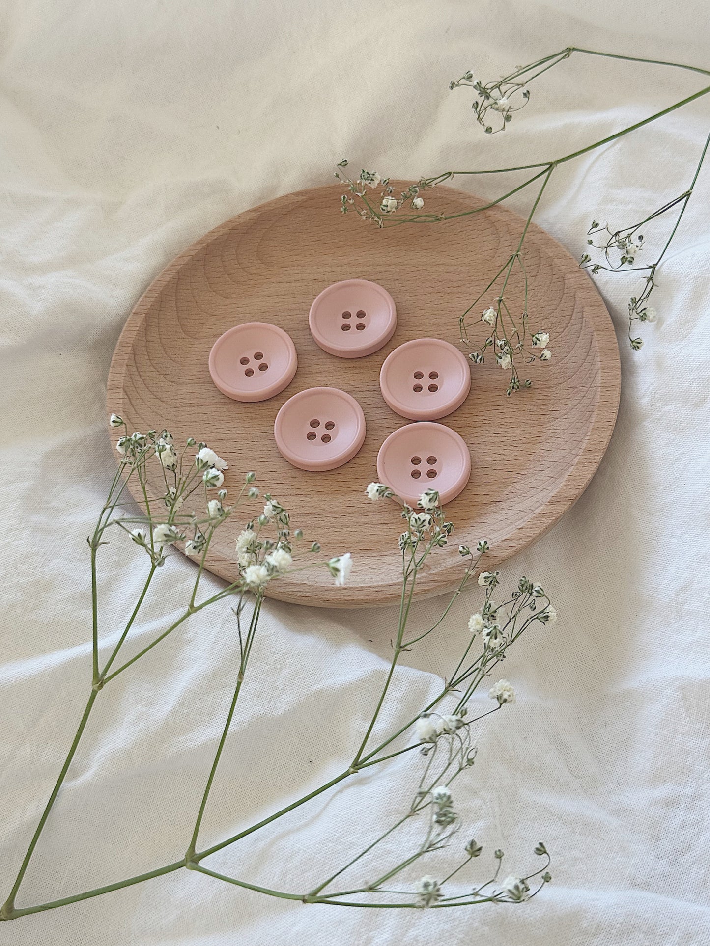 Knapper lys rosa 20mm