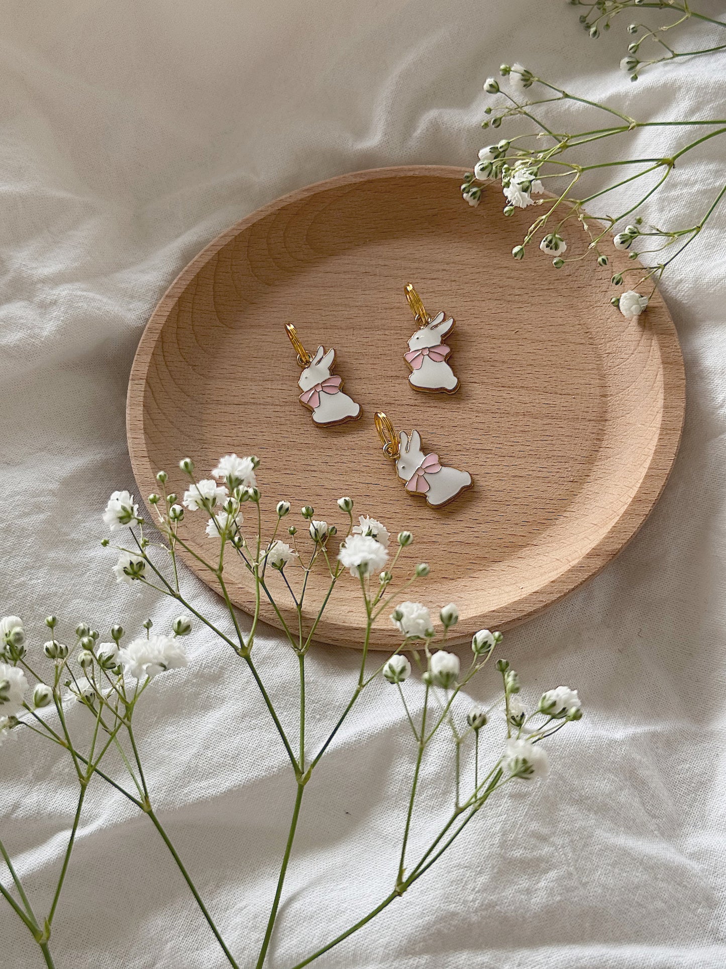 #333 Maskemarkør - Kanin med sløyfe rosa