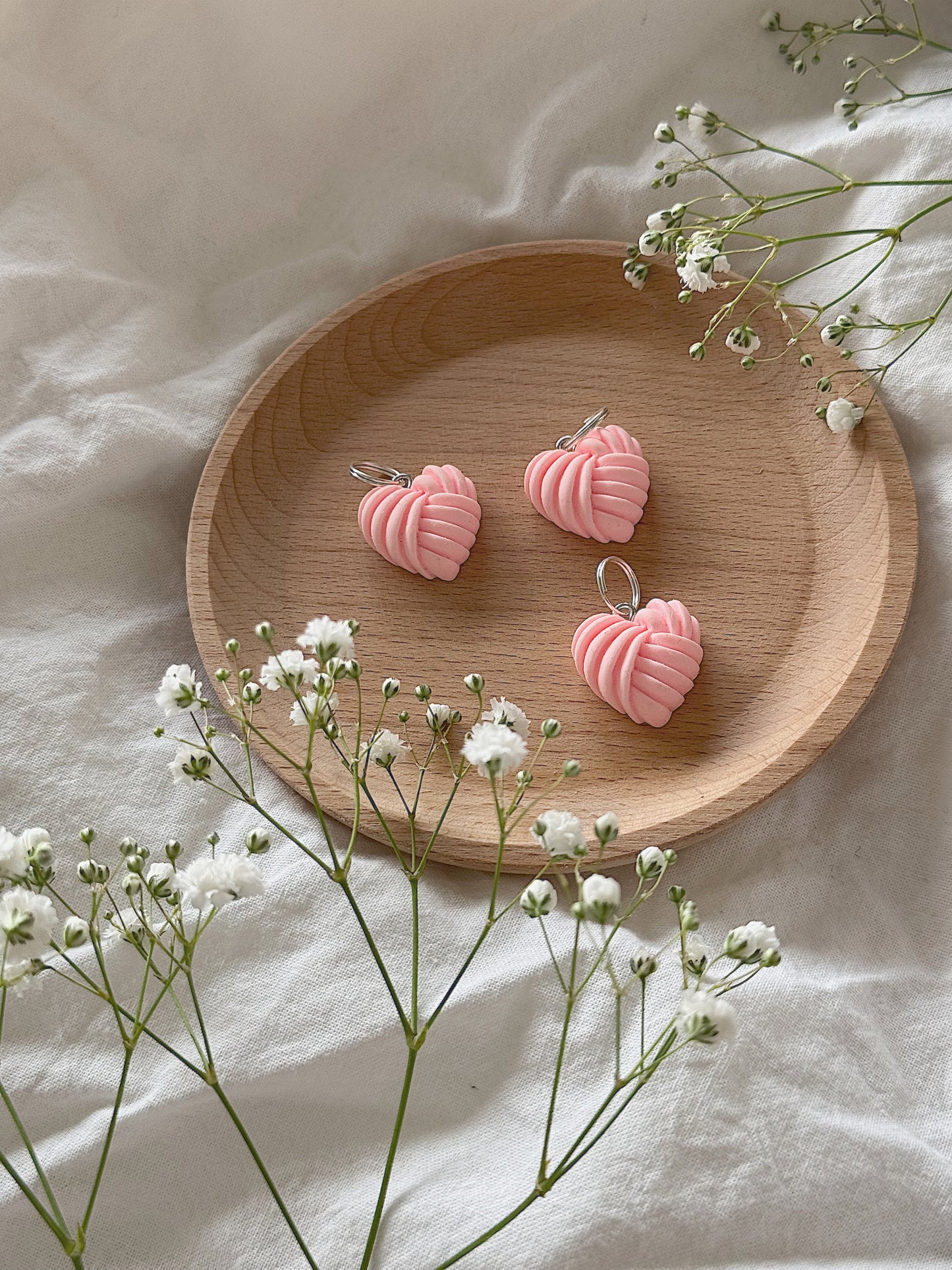 #264 Maskemarkør - Nøstet hjerte rosa