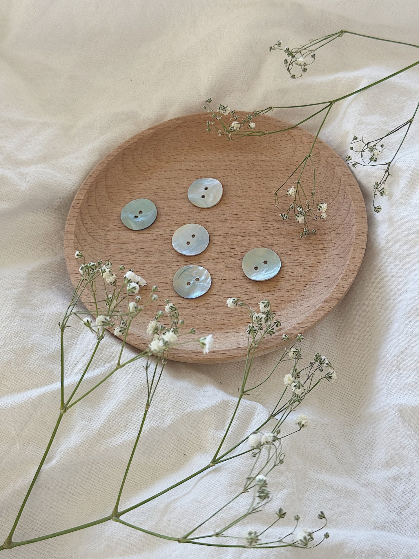 Knapper perlemor 15mm