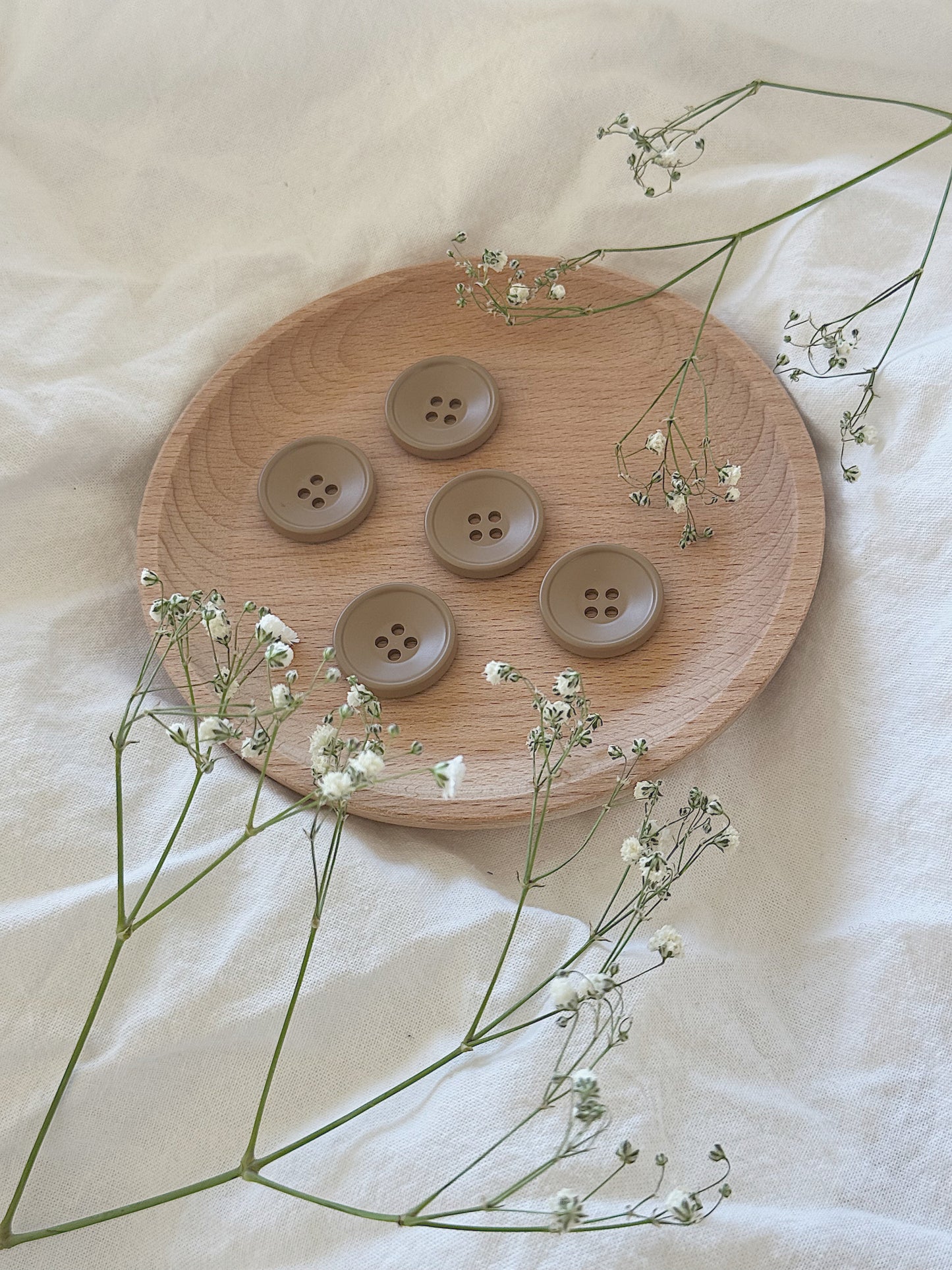 Knapper lys brun 20mm