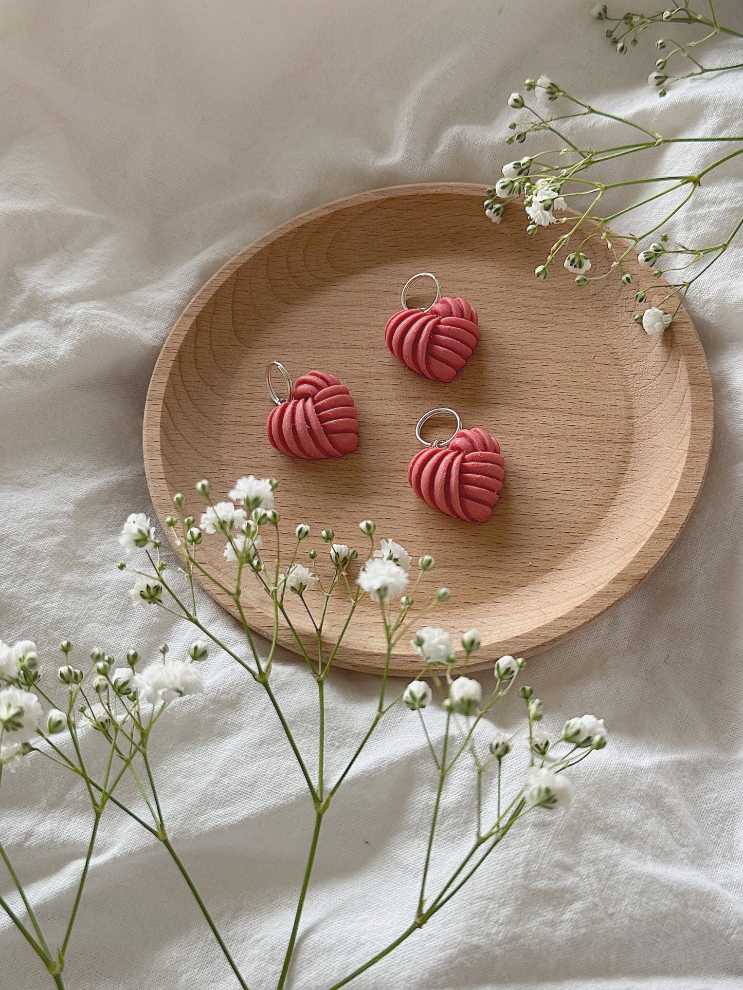 #268 Maskemarkør - Nøstet hjerte rød