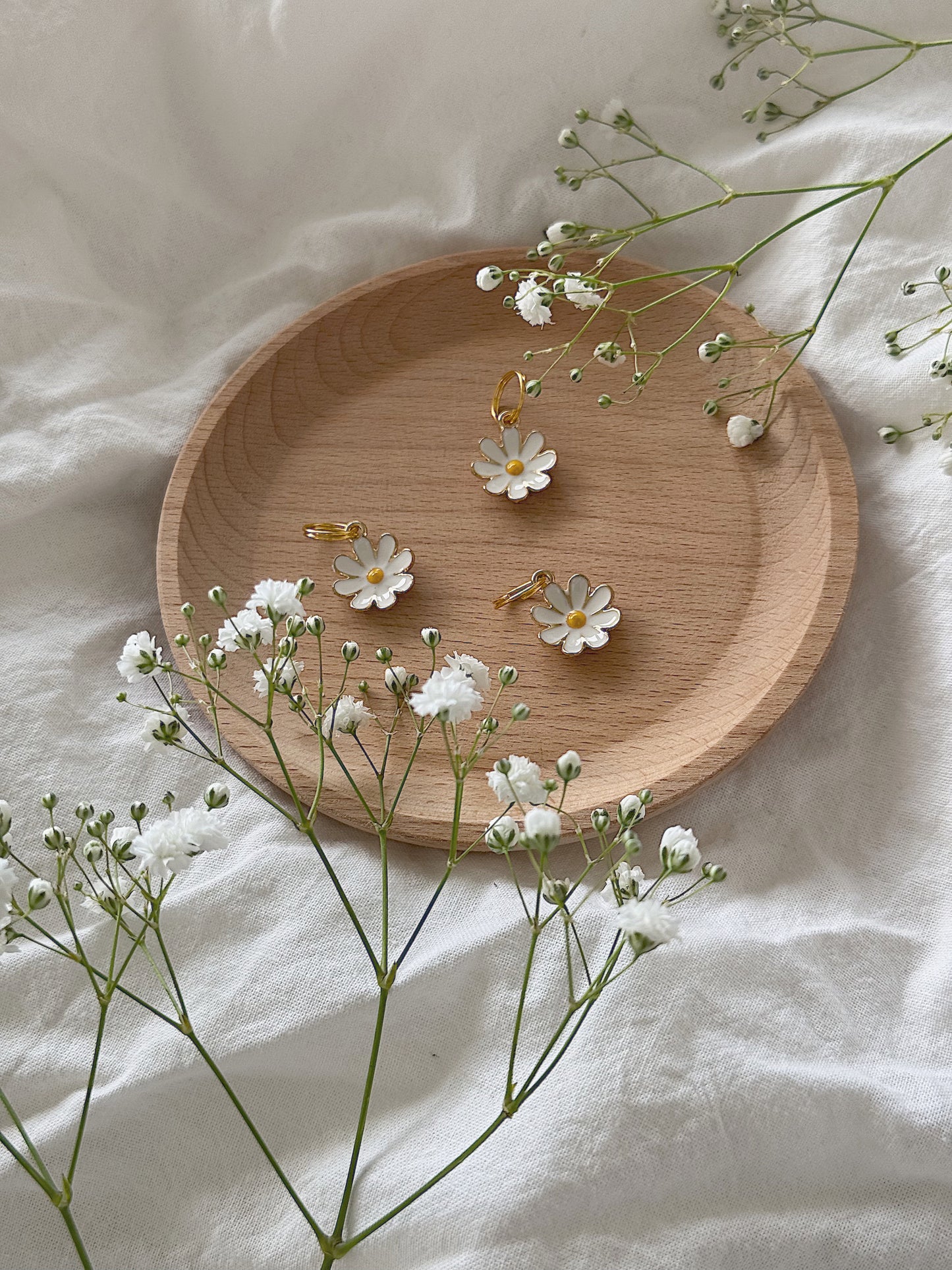 #69 Maskemarkør - Hvit blomst