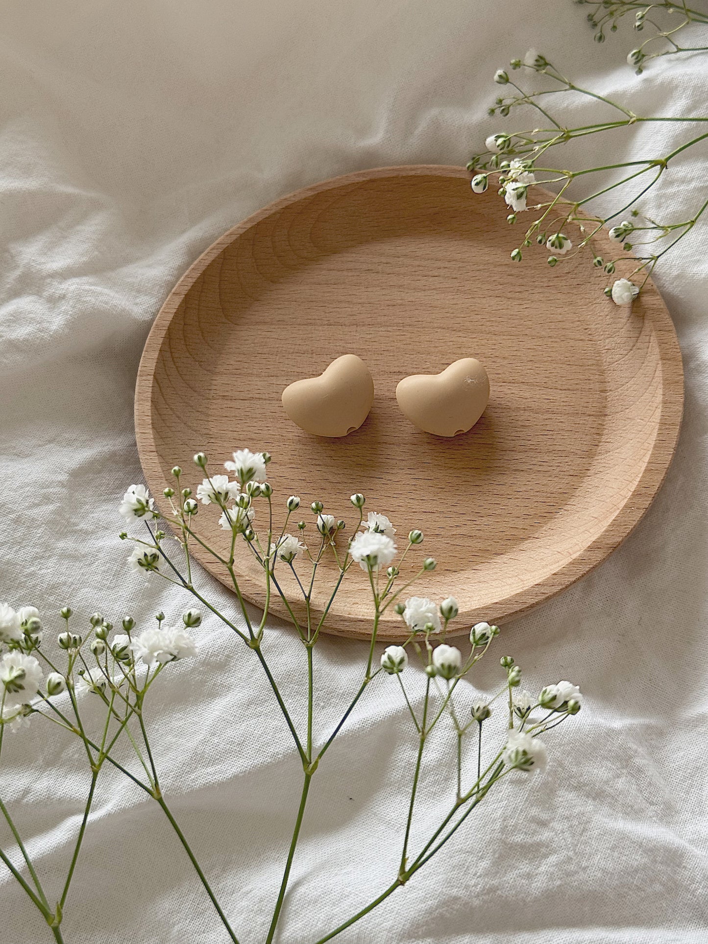 Maskestoppere - Beige hjerte