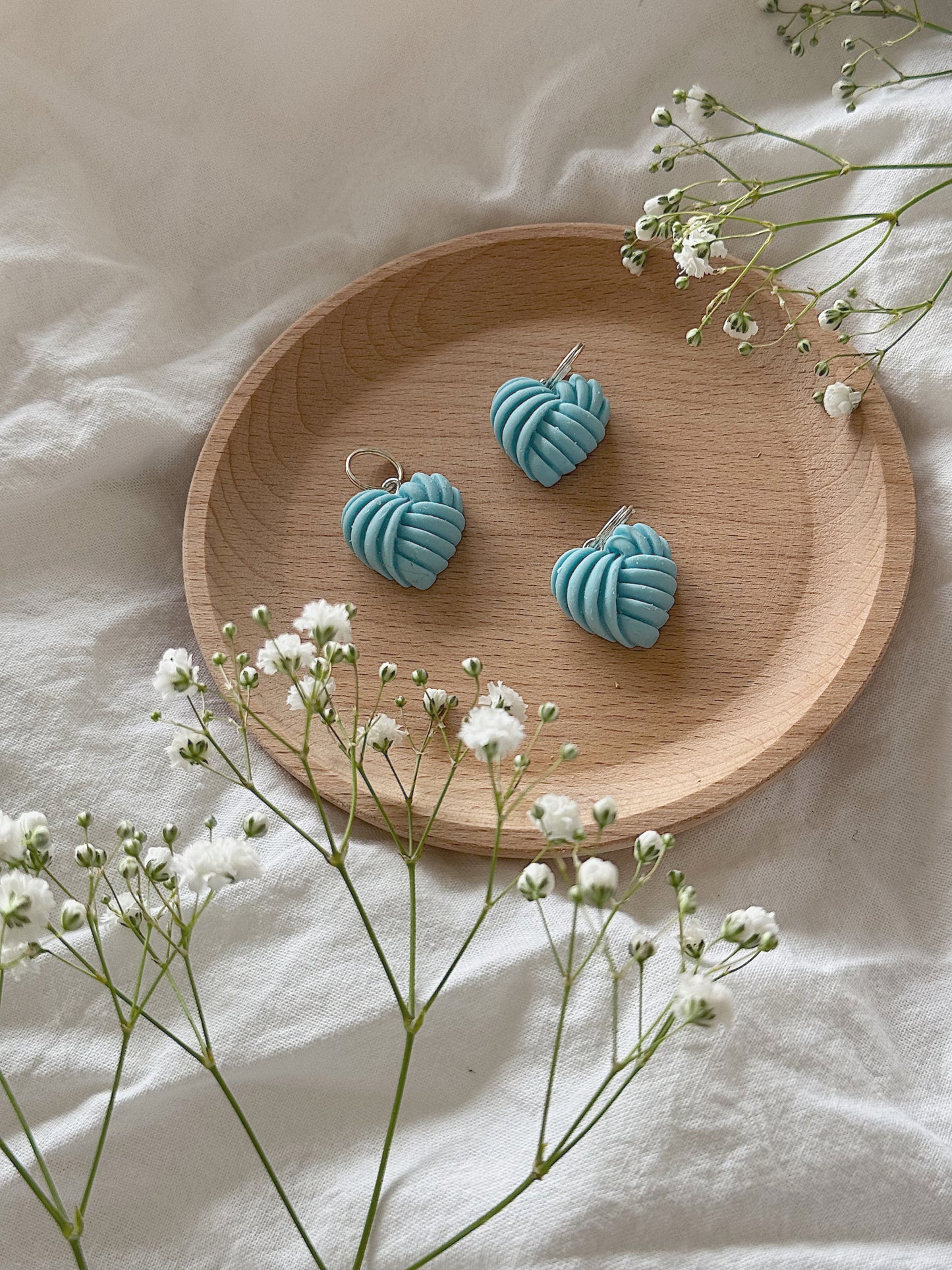 #267 Maskemarkør - Nøstet hjerte blå