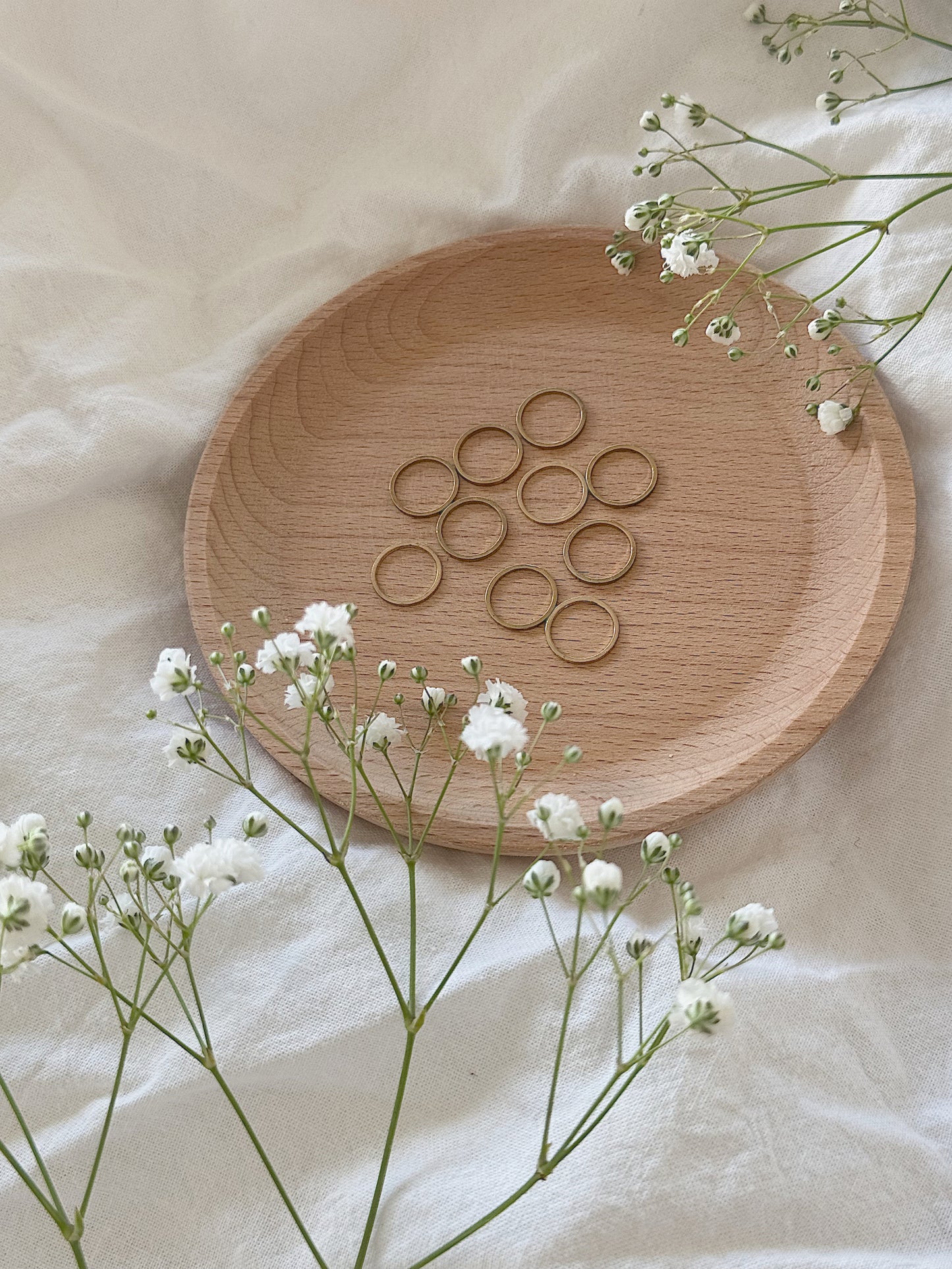 Maskemarkør - 10 pk ringer gull